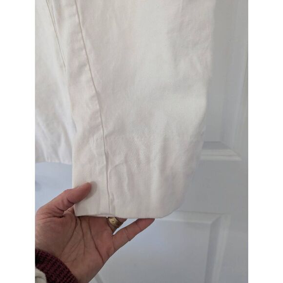 Anthropologie wide Leg Pants women's size 2 cream off white linen blend - Picture 3 of 7